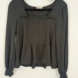 Altar'd State black Long Sleeve Blouse